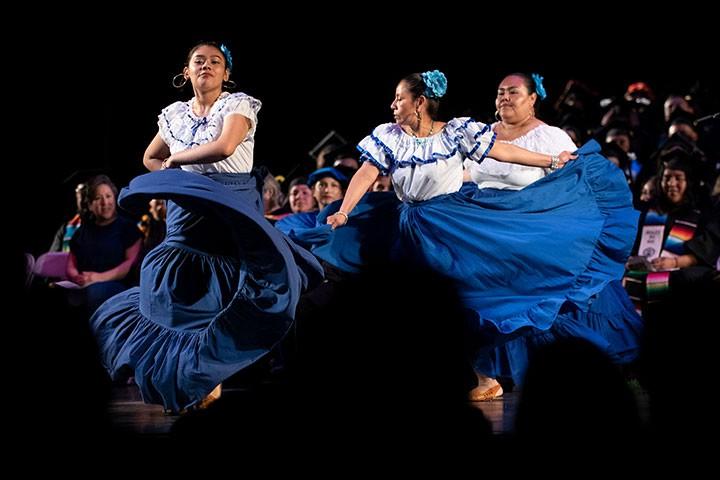 Dancers during the Nuestra Grad Celebration